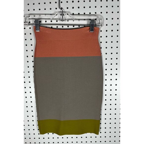 BCBGMaxzaria Scarlett bandage color-block skirt size xs - Picture 1 of 4